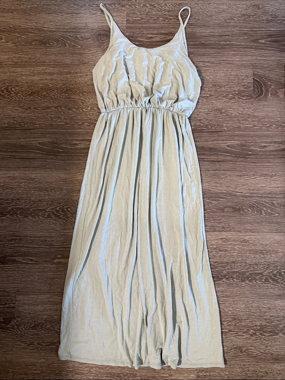 Olivia Rae Light Sage Green Spaghetti-Strap Maxi Dress